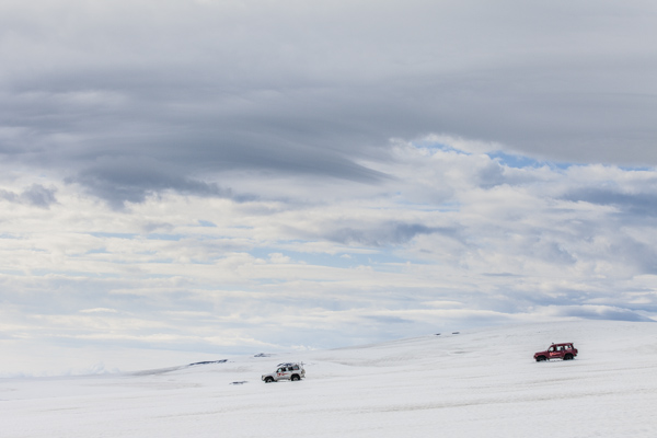 Snowmobiles and superjeeps