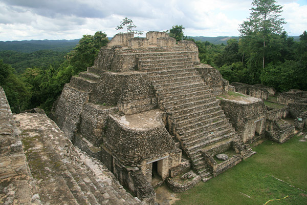 Caracol Maya pyramid