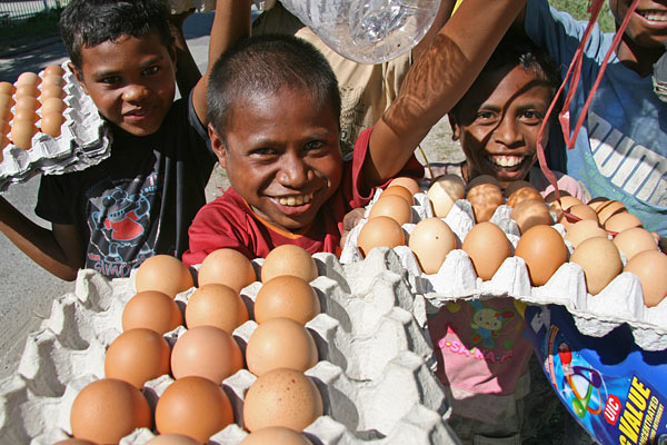 egg sellers in Dili