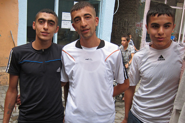 Young men in Diyarbakir