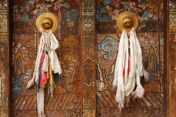 Door to Tibetan monastery