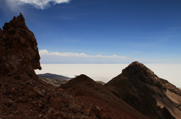 the crater rim